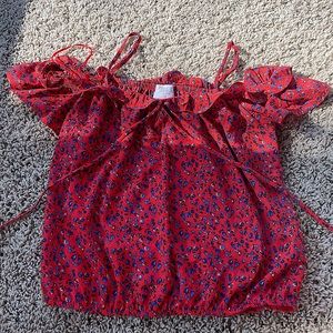 Loose floral Sienna Sky Top